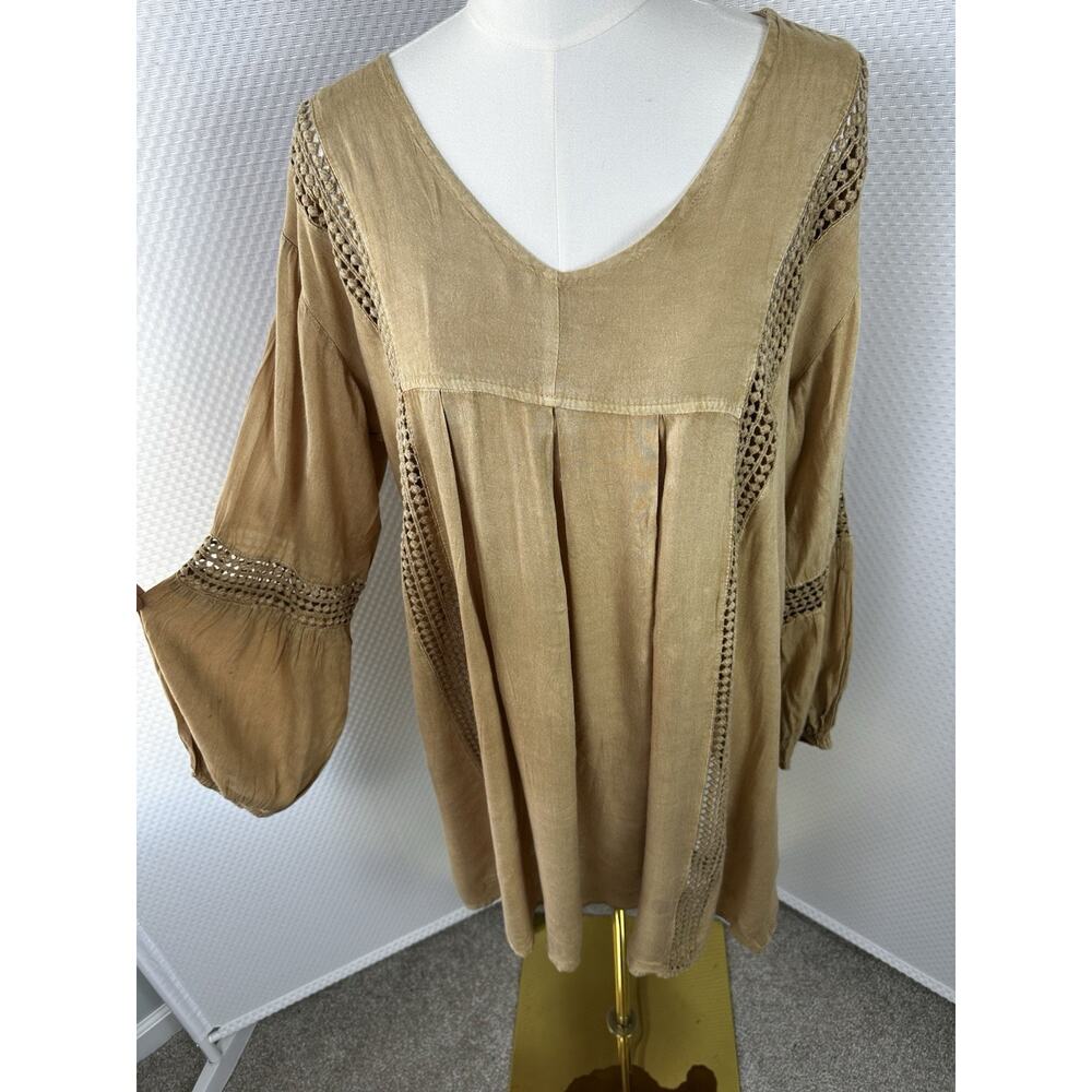 S.R. Fashion Mustard Gold Dress Boho Cruise Resort Vacation Festival - Picture 6 of 8